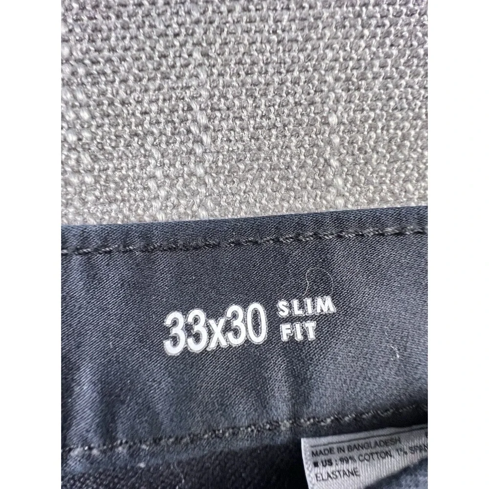 Banana Republic Travel Jeans Men's 33x30 Slim Fit Black Casual Straight Low Rise